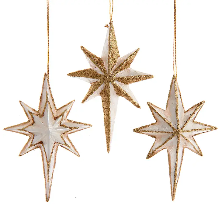 Capiz Gold Bethlehem Star Ornament