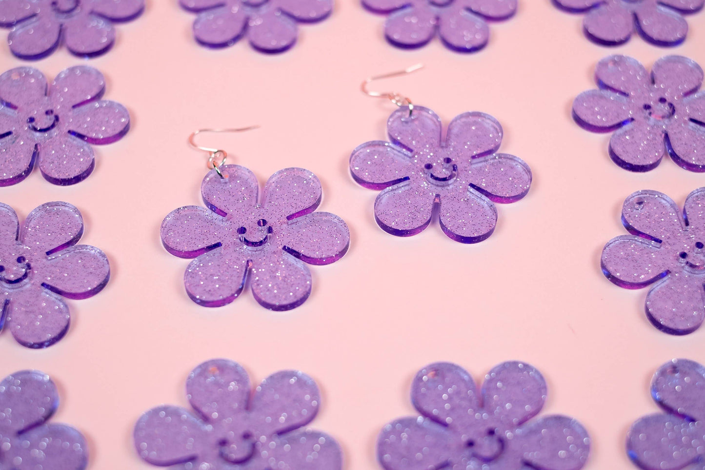 Flower Girls Acrylic Drop Earrings